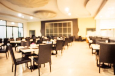 Arkaplan için soyut bulanık ve odaklanmış restoran içi