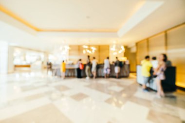 Soyut bulanıklık ve ufuk lobi ve arka plan için otel iç