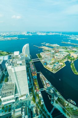 Güzel dış yapı ve Mimarlık Yokohama şehir manzarası Japonya