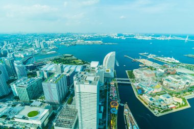 Güzel dış yapı ve Mimarlık Yokohama şehir manzarası Japonya