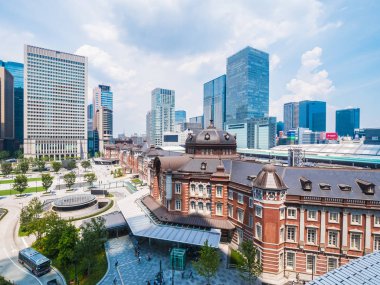 Mimari yapı ve tokyo İstasyonu tokyo şehir Japonya ile güzel cityscape