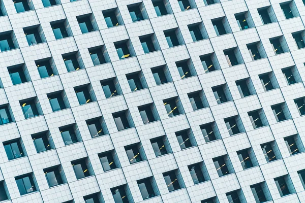 Bel Immeuble Bureaux Extérieur Moderne Avec Des Textures Motif Fenêtre — Photo