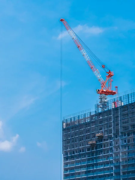 Crane Building Construction Exterior Sky Background — Stock Photo, Image
