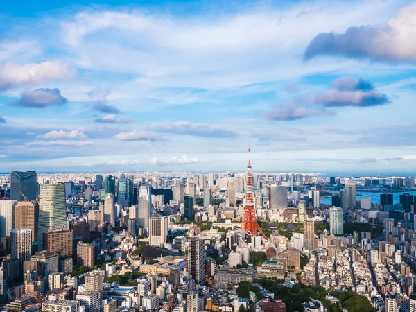 Prachtige Architectuur Gebouw Rond Stad Tokio Met Tokyo Tower Japan — Stockfoto