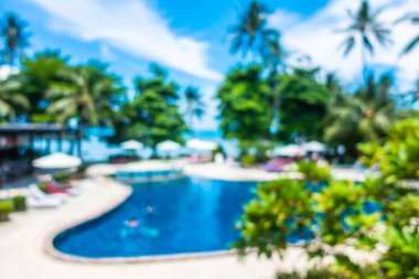 Bulanıklık ve lüks otel ufuk açık yüzme havuzunda soyut ve tatil seyahat ve tatil için tatil