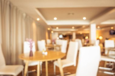 Soyut bulanıklık ve ufuk restoran ve kafe iç arka plan ve yüzey için