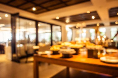 Soyut bulanıklık ve ufuk restoran ve kafe iç arka planı için