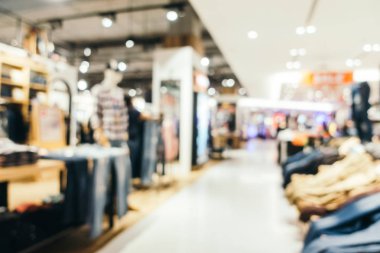 Arkaplan için mağaza içi soyut bulanıklık ve odaklanmış alışveriş merkezi