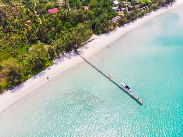 Plaj Deniz Paradise Island Tatil Için Hindistan Cevizi Hurma Ağacı — Stok fotoğraf