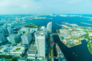 Güzel dış yapı ve Mimarlık Yokohama şehir manzarası Japonya