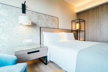 Otel yatak yatak dekorasyon iç beyaz yastık