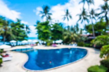Bulanıklık ve lüks otel ufuk açık yüzme havuzunda soyut ve tatil seyahat ve tatil için tatil