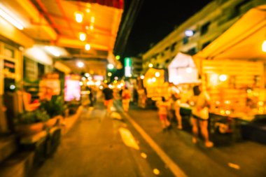 Hua hin gece Pazar sokak için arka plan bulanıklık