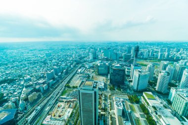 Güzel dış yapı ve Mimarlık Yokohama şehir manzarası Japonya