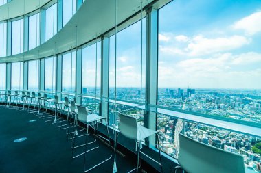 Tokyo şehri manzaralı Roppongi Gözlem Kulesi