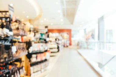 Bulanıklık bokeh ve ufuk alışveriş merkezi Mağazası iç arka planı için