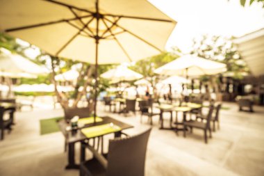 Arka plan için soyut bulanık restoran ve kafenin içi