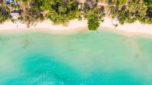 Vista Aérea Con Hermoso Paisaje Tropical Mar Playa Para Viajar — Foto de Stock