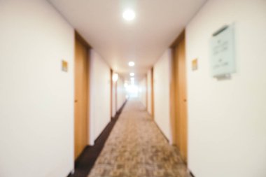 Özet olarak, arka plan için soyut bulanık ve odaksız otel ve lobi iç mekanı