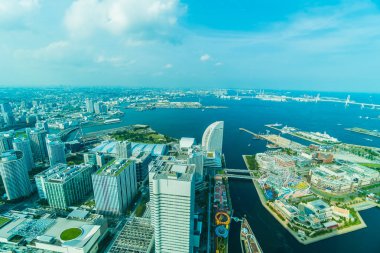 Güzel dış yapı ve Mimarlık Yokohama şehir manzarası Japonya