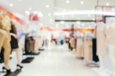 Arkaplan için mağaza içi soyut bulanıklık ve odaklanmış alışveriş merkezi