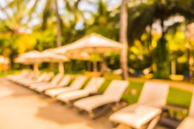 Soyut bulanıklık ve ufuk güzel açık yüzme havuzunda otel ve tatil seyahat ve tatil için