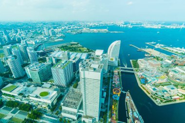 Güzel dış yapı ve Mimarlık Yokohama şehir manzarası Japonya