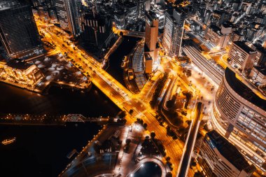 Güzel dış yapı ve Mimarlık Yokohama şehir manzarası Japonya