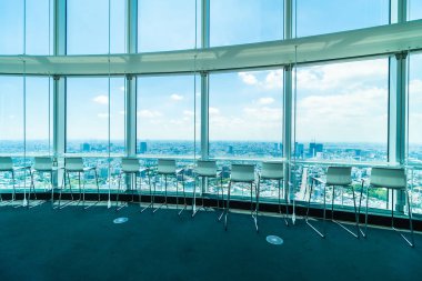 Tokyo şehri manzaralı Roppongi Gözlem Kulesi