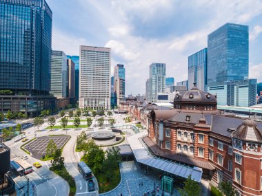 Mimari yapı ve tokyo İstasyonu tokyo şehir Japonya ile güzel cityscape