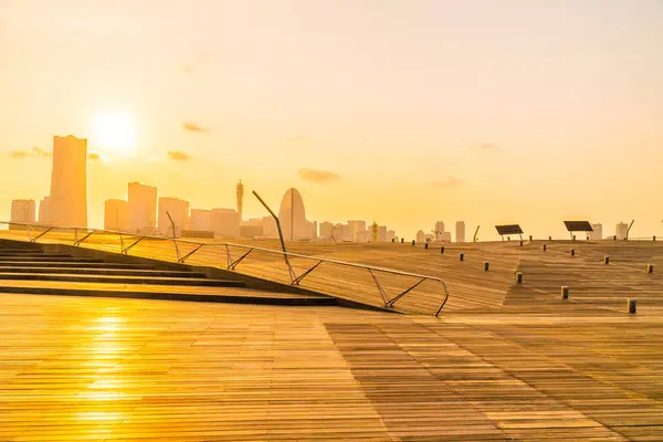 Osanbashi Pier Bridge Beautiful Yokohama City Skyline Japan — Stock Photo, Image