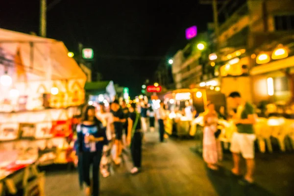 Abstrato Borrão Hua Hin Mercado Noturno Rua Para Fundo — Fotografia de Stock