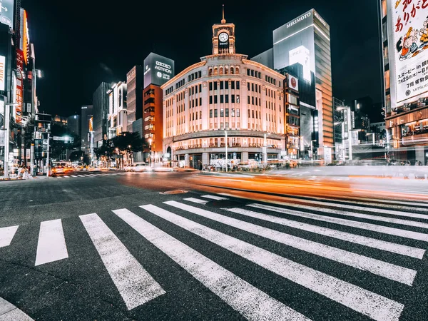 Tokyo Ginza Japón Ago 2018 Distrito Zona Ginza Lugar Popular —  Fotos de Stock