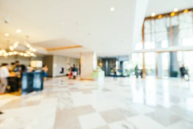 Soyut bulanıklık ve ufuk lobi ve arka plan için otel iç