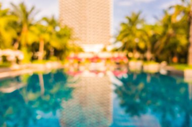 Soyut bulanıklık ve ufuk güzel açık yüzme havuzunda otel ve tatil seyahat ve tatil için