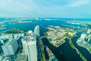 Güzel dış yapı ve Mimarlık Yokohama şehir manzarası Japonya
