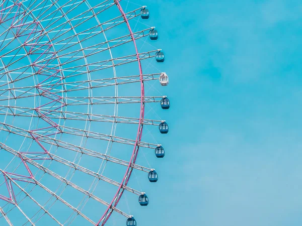 Ferris Wheel Park Blue Sky Background Vintage Filter — Stock Photo, Image