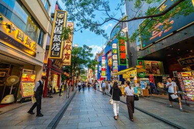 Yokohama Japonya 26 Temmuz 2018: China town bir popüler yerdir için zevk yokohama CITY Japonya Çin yemeği restoranda