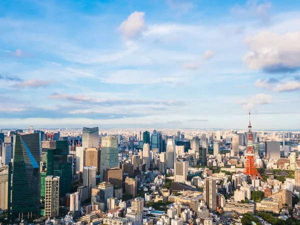 Hermosa Arquitectura Construcción Alrededor Ciudad Tokyo Con Torre Tokyo Japón — Foto de Stock