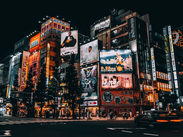 Токио Япония Aug 2018 Много Знаков Районе Акихабара Место Электроникой — стоковое фото