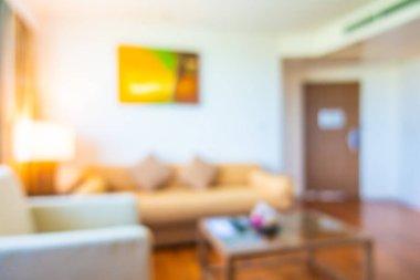 Soyut bulanıklık ve ufuk oturma odası iç arka plan ve yüzey için