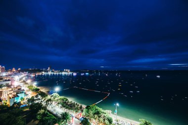 Pattaya City Tayland gece güzel mimari