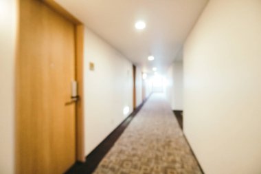 Özet olarak, arka plan için soyut bulanık ve odaksız otel ve lobi iç mekanı
