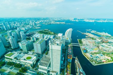 Güzel dış yapı ve Mimarlık Yokohama şehir manzarası Japonya
