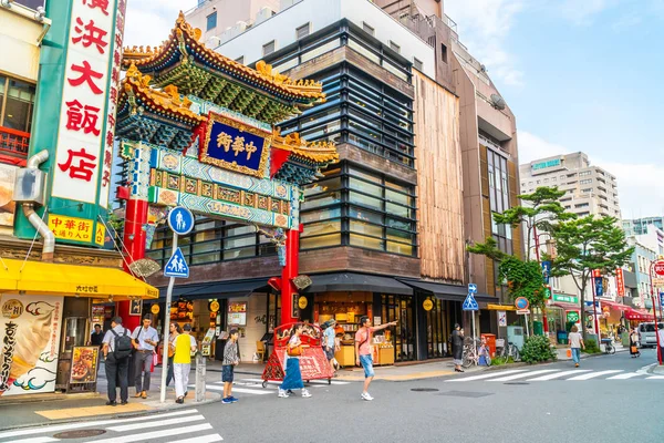 Yokohama Japonya 26 Temmuz 2018: China town bir popüler yerdir için zevk yokohama CITY Japonya Çin yemeği restoranda