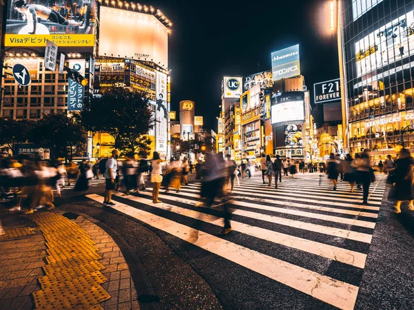 Shibuya Tokyo Japan July 2018 Pedestrians People Crosswalk Shibuya District — Stock Photo, Image