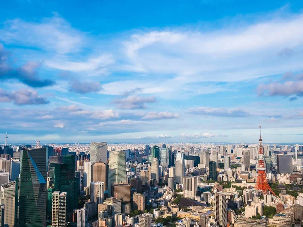 Bela Arquitetura Construção Torno Cidade Tokyo Com Torre Tokyo Japão — Fotografia de Stock