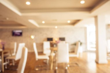 Soyut bulanıklık ve ufuk restoran ve kafe iç arka plan ve yüzey için