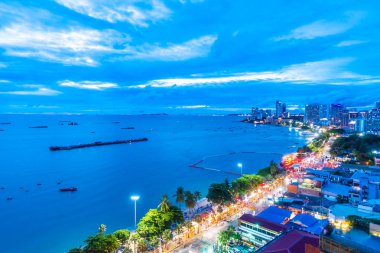 Pattaya City Tayland gece güzel mimari