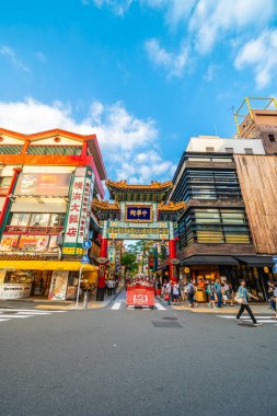 Yokohama Japonya 26 Temmuz 2018: China town bir popüler yerdir için zevk yokohama CITY Japonya Çin yemeği restoranda